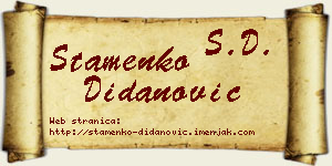 Stamenko Didanović vizit kartica